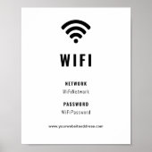 Unternehmen WiFi Schwarz und Weiß Poster (Vorne)