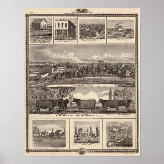 Unternehmen, Wohnsitze, Zeder-Landkreis Poster (Vorne)