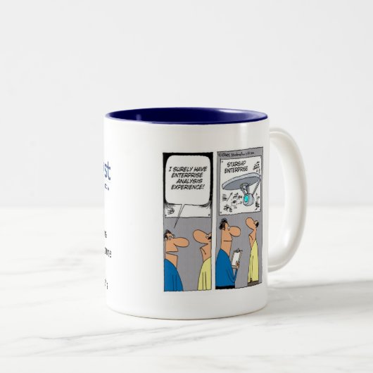 Unternehmens-Analyse - Geschäfts-Analytiker-Tasse Zweifarbige Tasse (VorderseiteRechts)