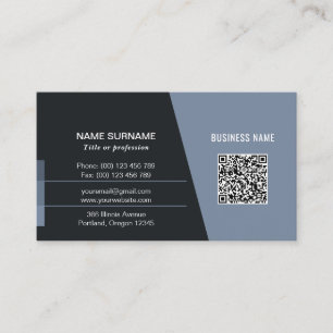 Unternehmens- oder Personalkarte mit QR-Code Visitenkarte
