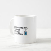 Unternehmens-Roboter-Modus – Lustiger Bürobecher Kaffeetasse (Vorderseite Links)