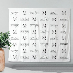 Unternehmens-Step-Repeat-Zwei-Logo-Großer-Hintergr Wandteppich