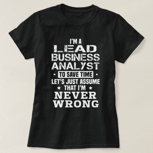 Unternehmensanalytiker T-Shirt (Design vorne)