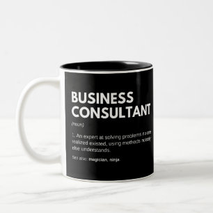 Unternehmensberater Funny Definition Zweifarbige Tasse