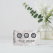 Unternehmensberater Marmortextur Terminkarte (Stehend Vorderseite)