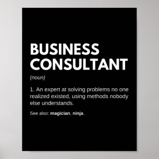 Unternehmensberater und Analysten Funny Work Poster