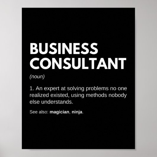 Unternehmensberater und Analysten Funny Work Poster (Vorne)
