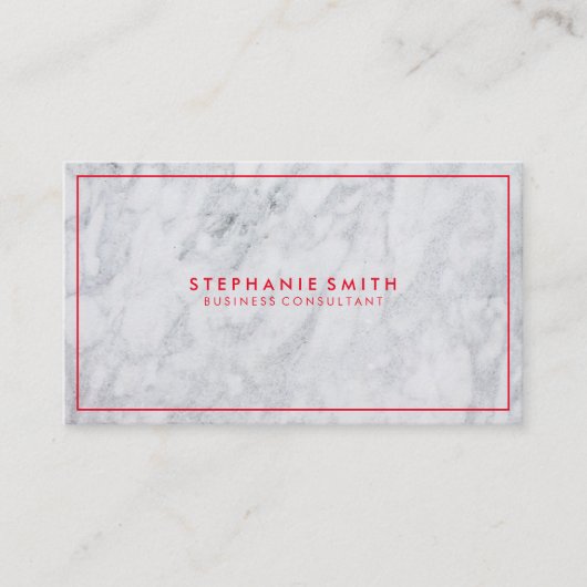 Unternehmensberatung | Führungskraft Marmor Visitenkarte (Vorderseite)