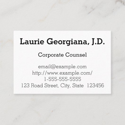 Unternehmensberatungskarte Visitenkarte (Vorderseite)