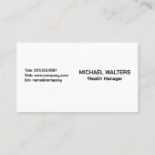 Unternehmensbüro | Top-Ansicht Visitenkarte (Rückseite)