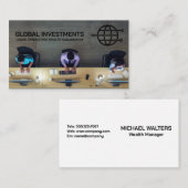 Unternehmensbüro | Top-Ansicht Visitenkarte (Vorne/Hinten)