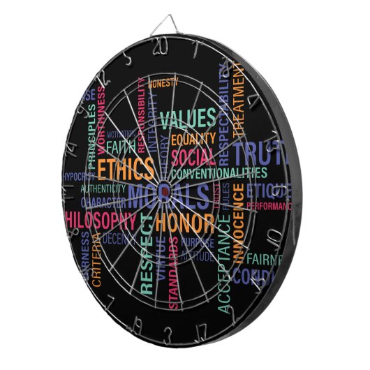 "Unternehmensethik" Dartscheibe (Vorderseite rechts)