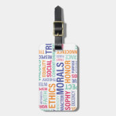 "Unternehmensethik" Gepäckanhänger (Vorderseite vertikal)