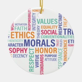 "Unternehmensethik" Keramikornament