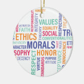 "Unternehmensethik" Keramikornament (Links)