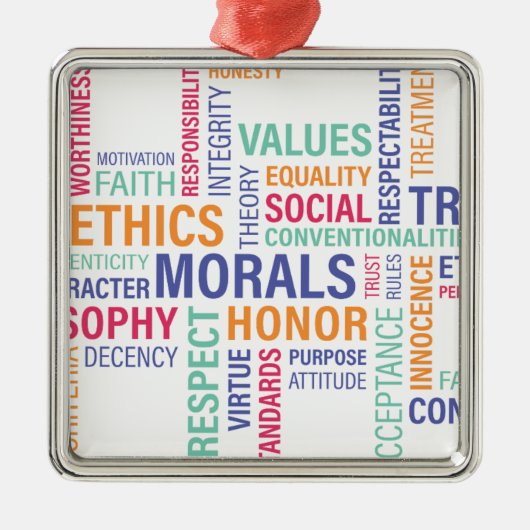 "Unternehmensethik" Ornament Aus Metall (Vorne)