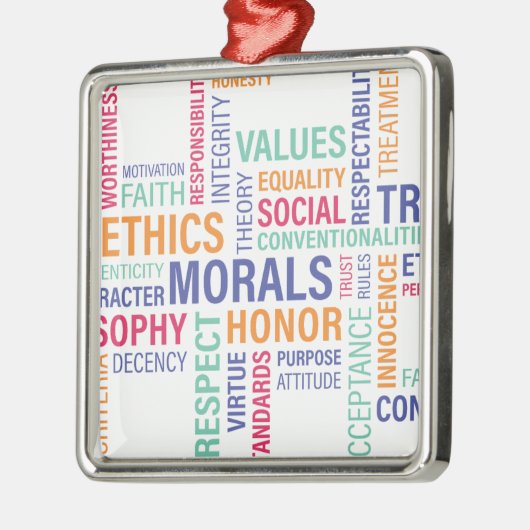 "Unternehmensethik" Ornament Aus Metall (Links)