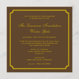 Unternehmensfeiertag des goldenen braunen einladung