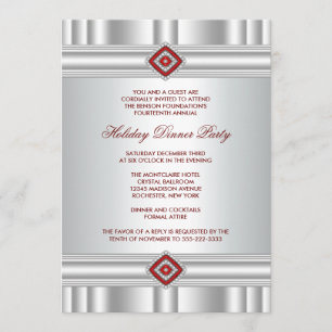 Unternehmensfeiertags-Party Einladungen rot