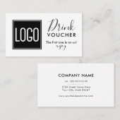 UnternehmensfirmenlogoPromo des getränk-Beleg-| Visitenkarte (Vorne/Hinten)