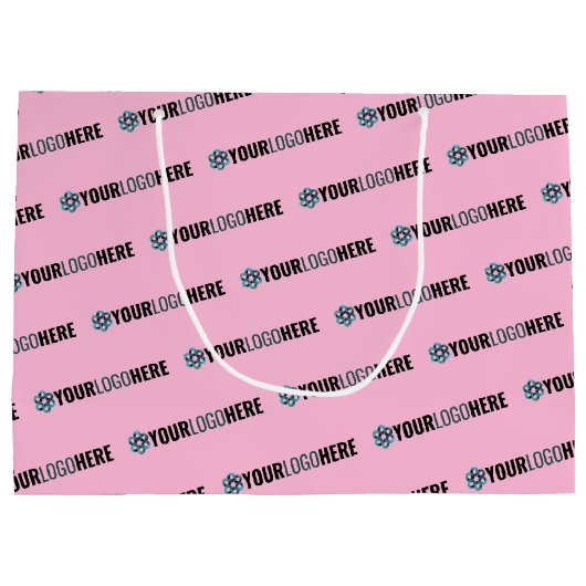 Unternehmensförderung | Benutzerdefiniertes Logo S Große Geschenktüte (Rückseite)