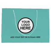 Unternehmensförderung | Eigene Logos Großhandel Große Geschenktüte (Rückseite)