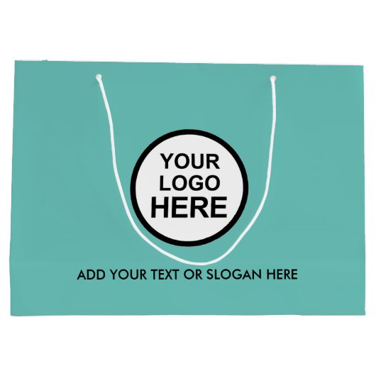 Unternehmensförderung | Eigene Logos Großhandel Große Geschenktüte (Rückseite)