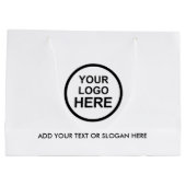 Unternehmensförderung | Eigene Logos Großhandel Große Geschenktüte (Rückseite)