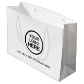 Unternehmensförderung | Eigene Logos Großhandel Große Geschenktüte (Rückseite Schrägansicht)