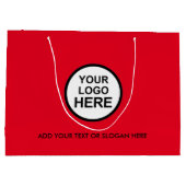 Unternehmensförderung | Eigene Logos Großhandel Große Geschenktüte (Rückseite)