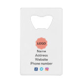 Unternehmensförderung Geldbeutel Flaschenöffner (Vorderseite)