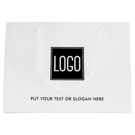 Unternehmensförderung | Kundenspezifische Logoeink Große Geschenktüte (Vorderseite)