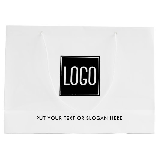 Unternehmensförderung | Kundenspezifische Logoeink Große Geschenktüte (Rückseite)