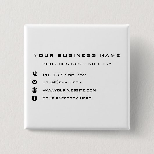 Unternehmensförderung Personalisiert - modern Button (Vorderseite)