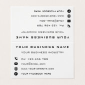 Unternehmensförderung Personalisiert - modern Visitenkarten (Außenseite Aufgefaltet)