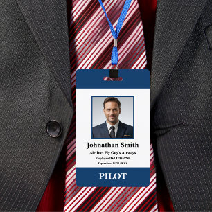 Unternehmensfoto Fluglinienpilot Sicherheitsauswei Ausweis