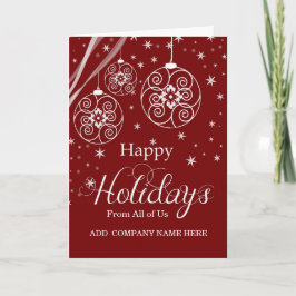 Unternehmensfrohe Feiertage - von allen uns - Rot Feiertagskarte
