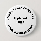 Unternehmensgrüße auf weißem Runden Button (Vorderseite)