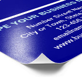 Unternehmensinformation Blue Background Foto Print (Ecke)