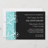 Unternehmensjahrestags-Party Einladungen aquamarin (Rückseite)