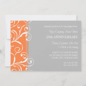 Unternehmensjahrestags-Party Einladungen orange (Rückseite)