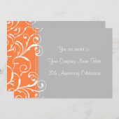 Unternehmensjahrestags-Party Einladungen orange (Vorne/Hinten)