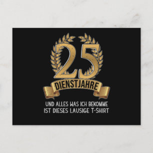 Unternehmensjubiläum 25 Jahre Mitarbeiter Unterneh Postkarte