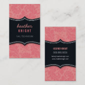 UNTERNEHMENSKARTE cool geblüht schwarzen Korallenr Visitenkarte (Vorne/Hinten)