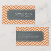 UNTERNEHMENSKARTE cooler Zickzack Streifen orange  Visitenkarte (Vorne/Hinten)