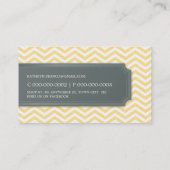 UNTERNEHMENSKARTE cooler Zickzack Streifen Visitenkarte (Rückseite)