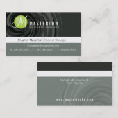 UNTERNEHMENSKARTE: Cyclone Monogramm 1 Visitenkarte (Vorne/Hinten)