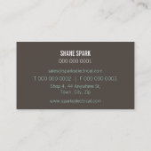 UNTERNEHMENSKARTE: Fettdruck 9L Visitenkarte (Rückseite)