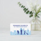 Unternehmenskarte für die Janitorial-Reinigung Visitenkarte (Stehend Vorderseite)