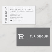 Unternehmenskarte grau visitenkarte (Vorne/Hinten)